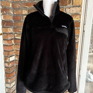 Patagonia Re-Tool Snap-T fleece pullover Women’s Size Medium Black